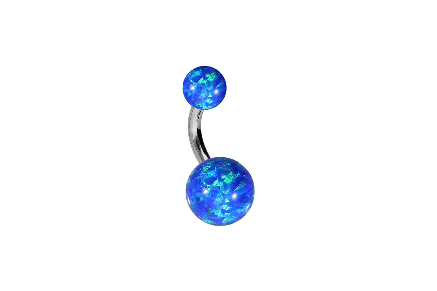 Chirurgenstahl Bananabell Piercing SYNTHETISCHE OPALE